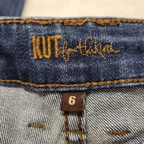 Kut from the Kloth medium wash factory distressed jeans - Picture 3 of 7